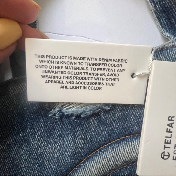 RARE distressed denim telfar bag purse - Picture 14 of 16